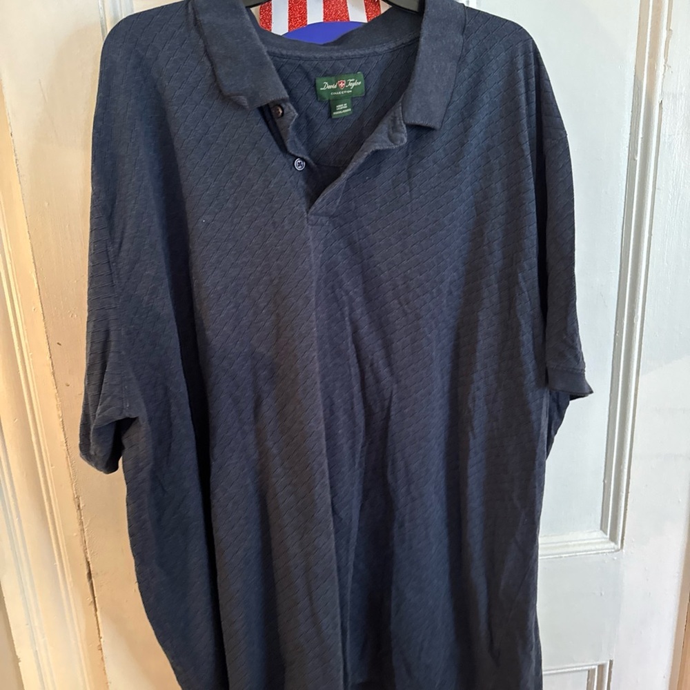 Big men’s David Taylor Navy Blue Men's Shirt 4xl